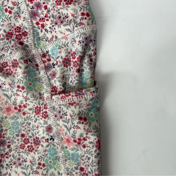 Evolution & creation athletic set Crop top racerback legging Snow Garden Floral - Picture 16 of 16